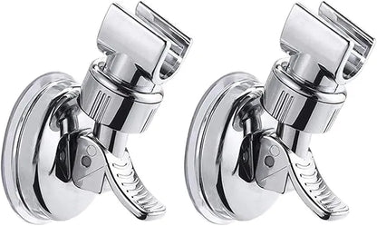 2pcs Adjustable Shower Head Holders Removable Suction Cup Shower Head Bracket No Drill Shower Head Bracket