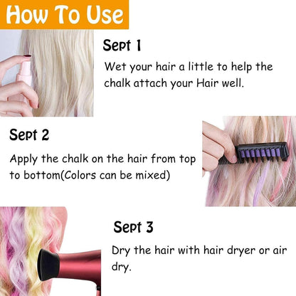 🎅Christmas Pre-sale✨Festive Fun Hair Chalk Combs