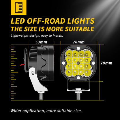 🔥Amber LED Light Bar – Adjustable Curved/Straight Linkable Off-Road Lights (IP67 Waterproof, Spot/Flood Beam for 12V/24V Vehicles)
