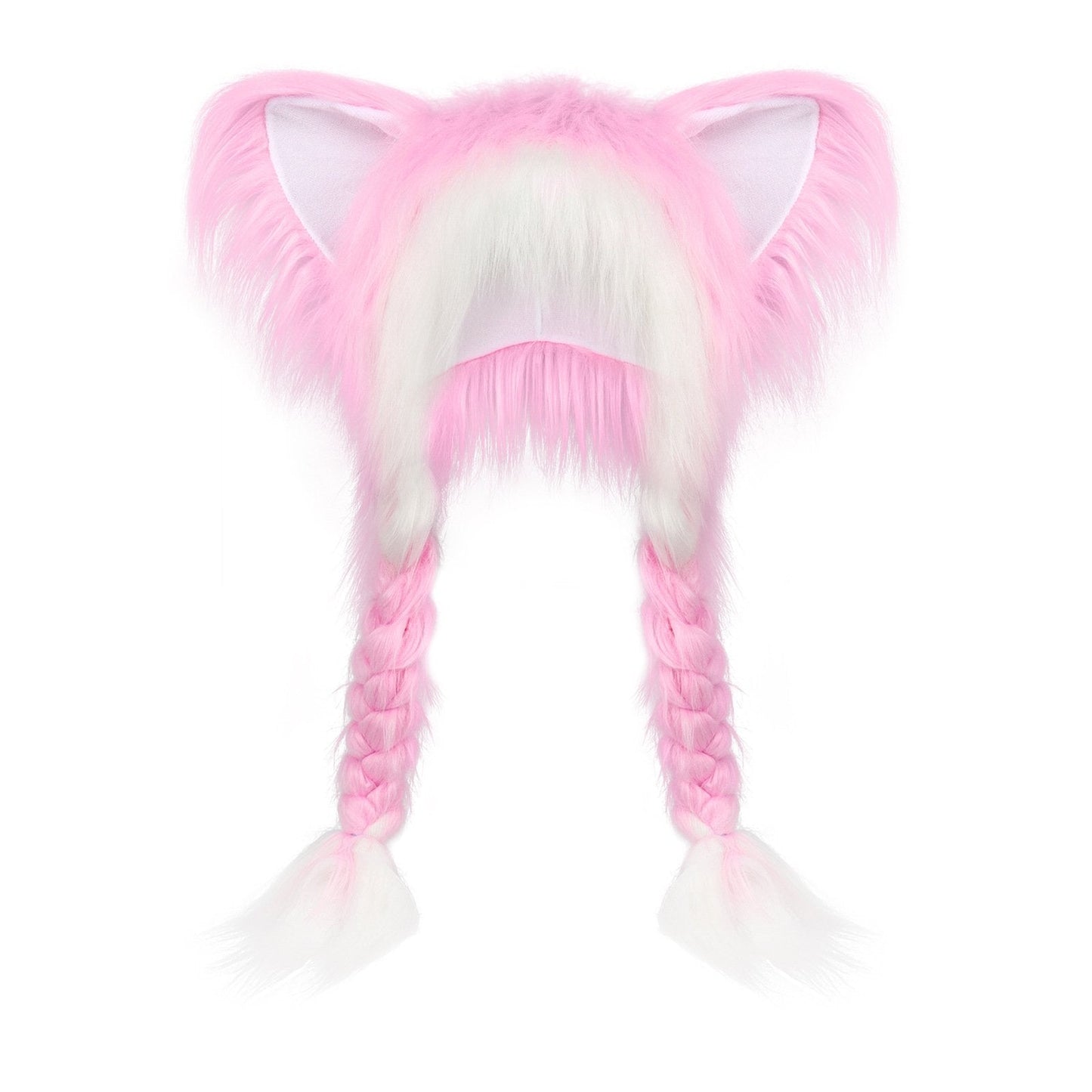 🔥Soft Furry Animal Ear Hat with Braids