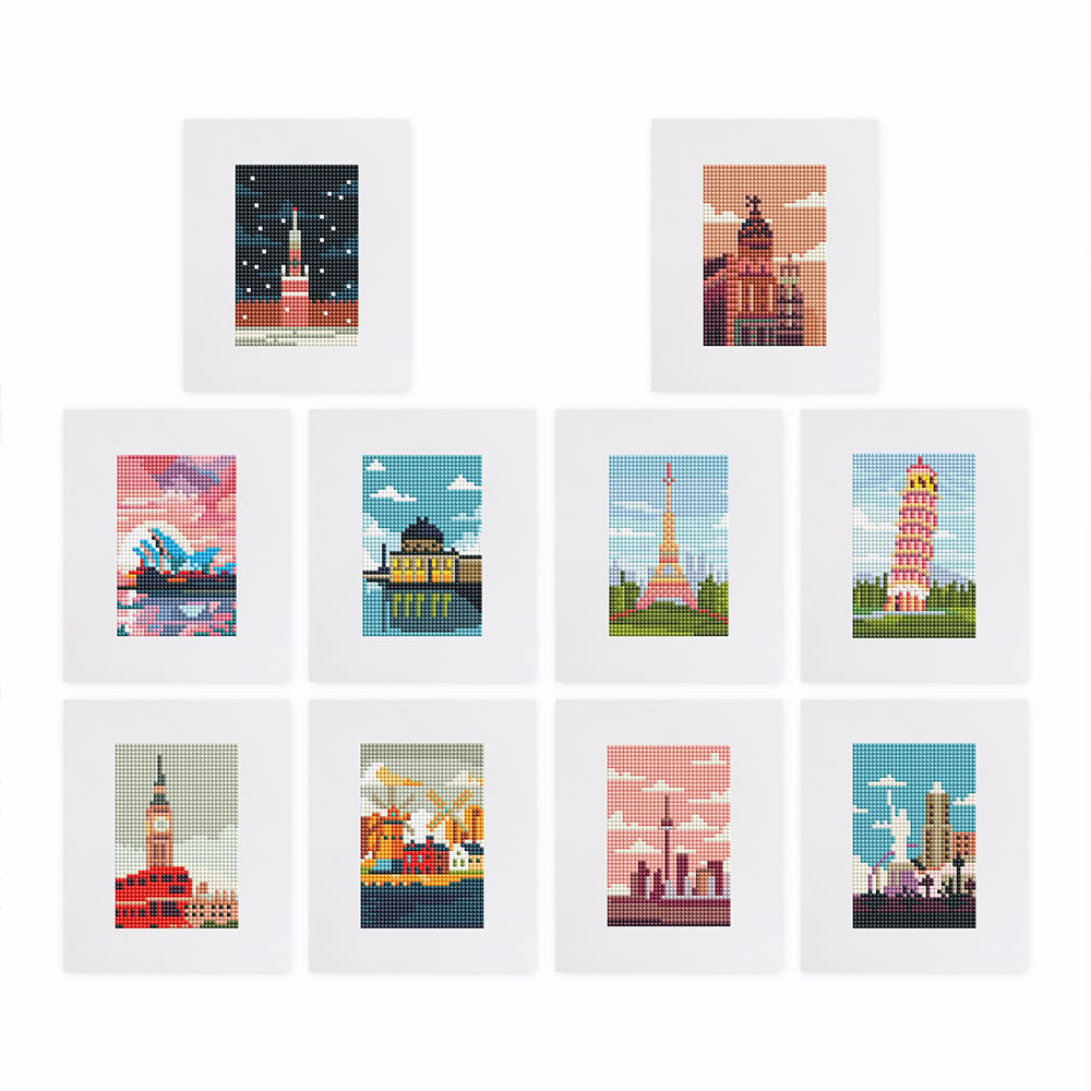 ✨ Mini Diamond Painting Postcard Set
