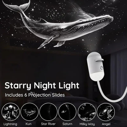 6-in-1 Adjustable Kids Galaxy Star Projector Night Light with Timer