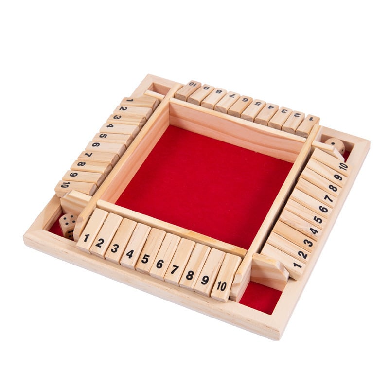 🏆🎁SHUT THE BOX-WOODEN DICE BOARD GAME