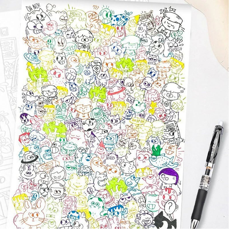 ⏰Creative Doodle Art Coloring Book