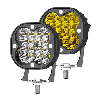 🔥Amber LED Light Bar – Adjustable Curved/Straight Linkable Off-Road Lights (IP67 Waterproof, Spot/Flood Beam for 12V/24V Vehicles)