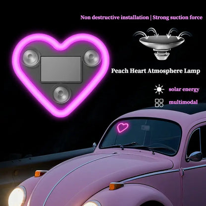🔥Last Day Promotion 49% OFF🔥 - Solar Powered Wireless LED Heart Shape C-Pillar Neon Light