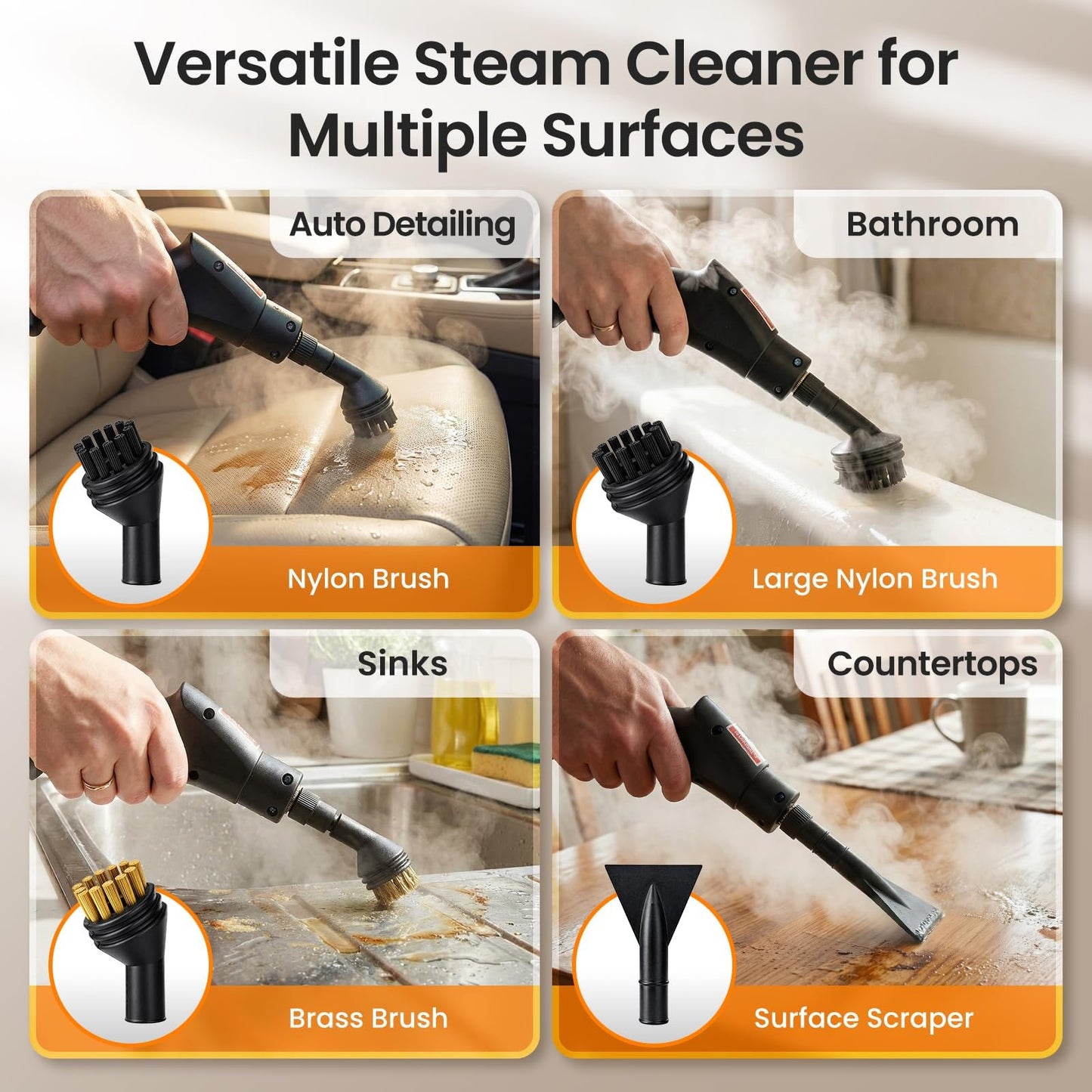💦2500W Handheld Steam Cleaner for Home