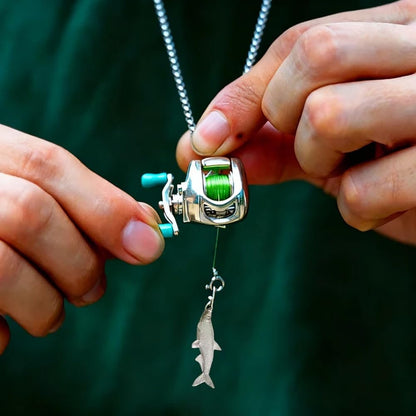 Mini Fishing Reel Necklace