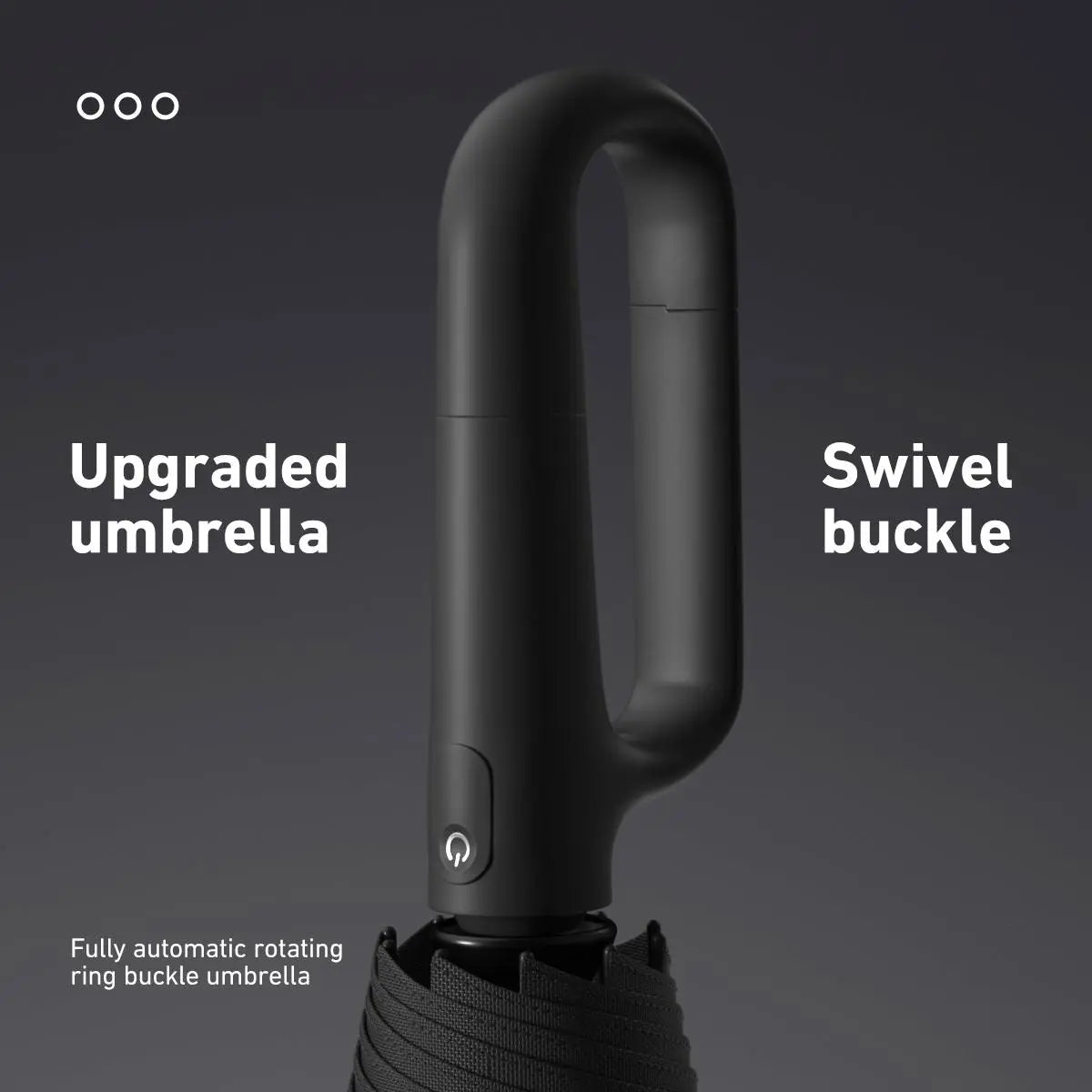 Portable Automatic Folding Umbrella, Windproof Waterproof with Loop Buckle