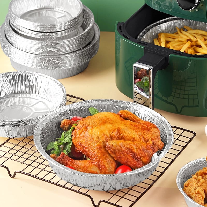 50-Piece Reusable Aluminum Foil Cooking Basket Inserts