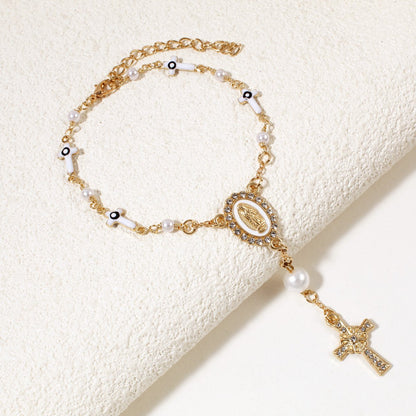 🚗Unique Retro Steering Wheel Rosary Pendant