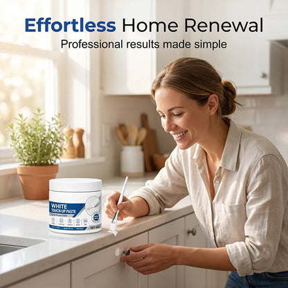 White Furniture Touch-Up Paste with Brush