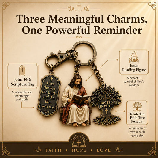 ✝️Jesus Reading Keychain
