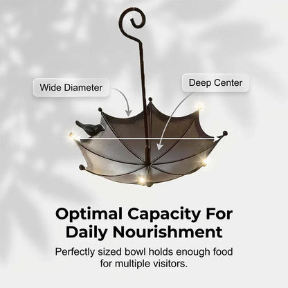 🐦Hanging Umbrella Bird Feeder & Bath – Dual-Use, Rust-Resistant, Vintage Garden Decor ☂️