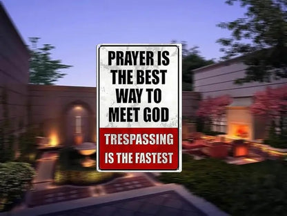 🔥Metal No Trespassing Signs Private Property Funny