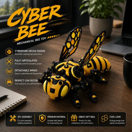 Cyber Mechanical Bee Figurine 🐝