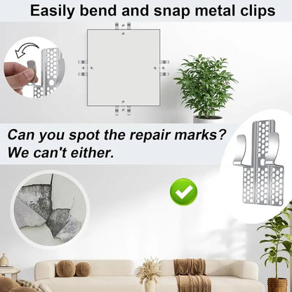 10pcs Drywall Fastener Clips, Stainless Steel Drywall Repair Clips with 20pcs Screws Fits 1/2" and 5/8" Panels