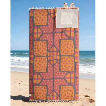 🏖️ 2-in-1 Convertible Towel & Backpack with Inner Zip Pocket & Sand-Repelling Fabric