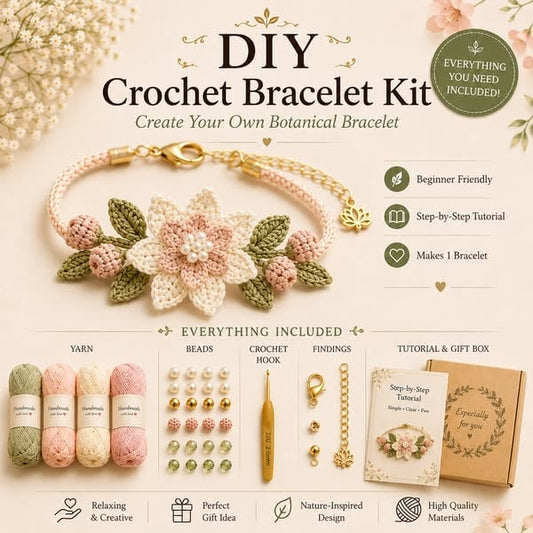 DIY Nature-Inspired Crochet Bracelet Kit