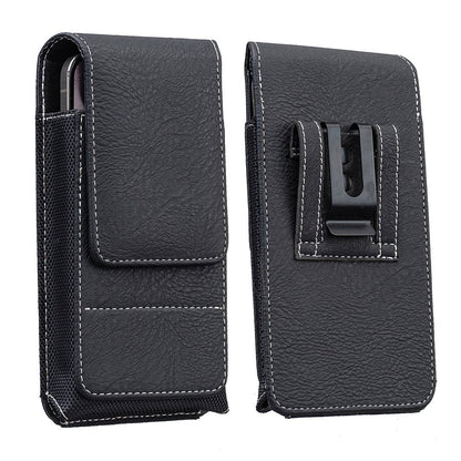 ⚡Big Discount | Waist Belt Cell Phone Pouch 📱 Multi-Pocket Leather Holster with Card Holder