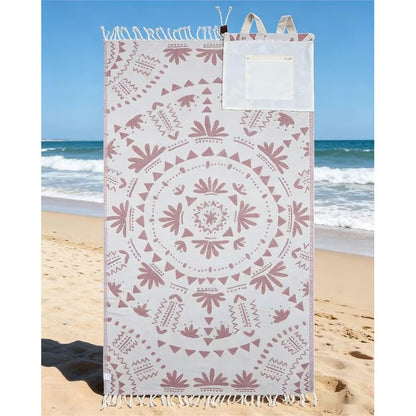 🏖️ 2-in-1 Convertible Towel & Backpack with Inner Zip Pocket & Sand-Repelling Fabric