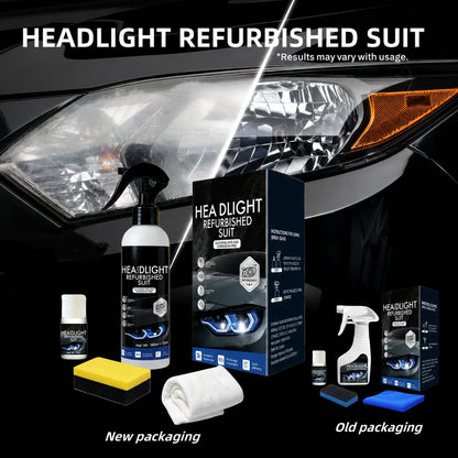 🚘Automotive Headlight Restoration Fluid - Car Detailing Product for Oxidized, Yellowed, Blurred Headlamps with Enhanced Crystalline Coating Refurbishing Function