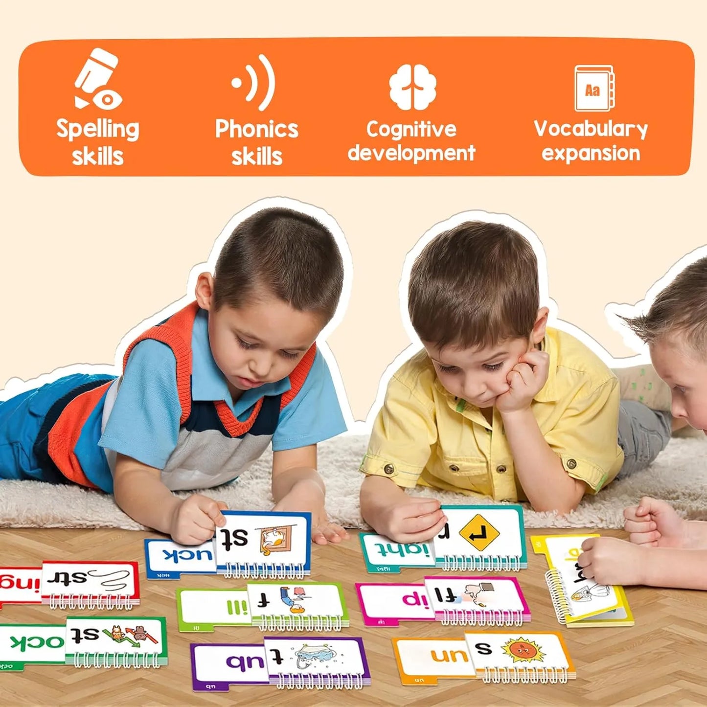 📚 Read & Rhyme Flip-Book Set – 30 Educational Phonics Flip Books for Early Learning