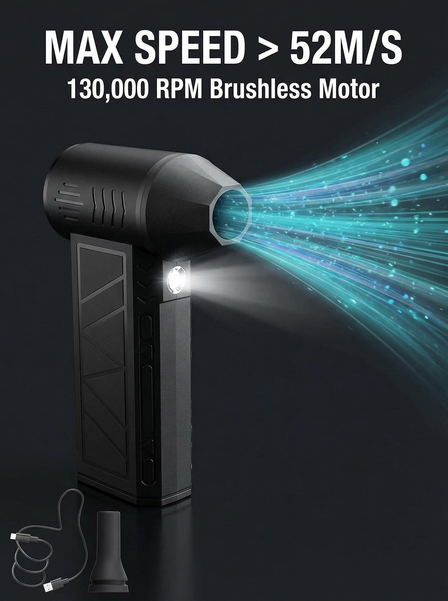 Violent Turbine Mini Portable Wireless Hair Dryer