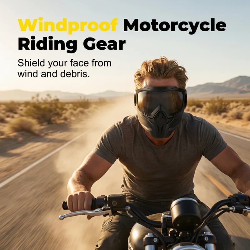 🔥 Detachable Full Face Goggle Mask