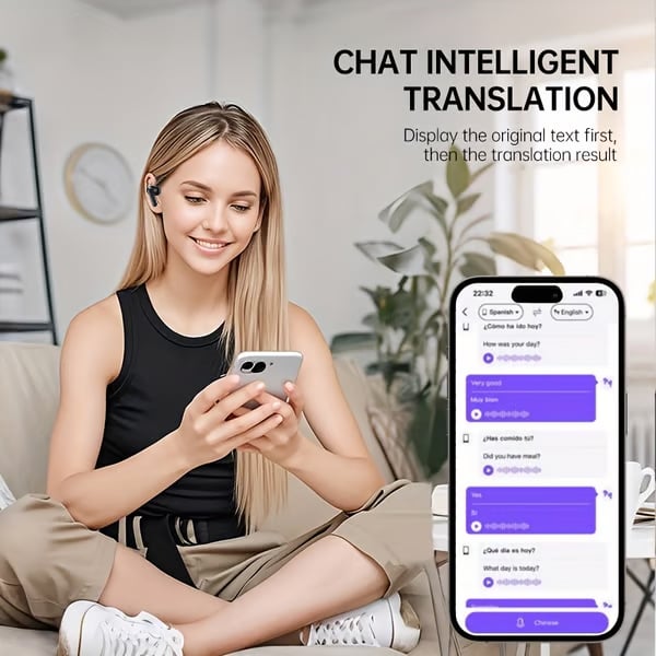 🎧Wireless Bluetooth Translation Earphone With LED display screen(Fit iOS & Android)