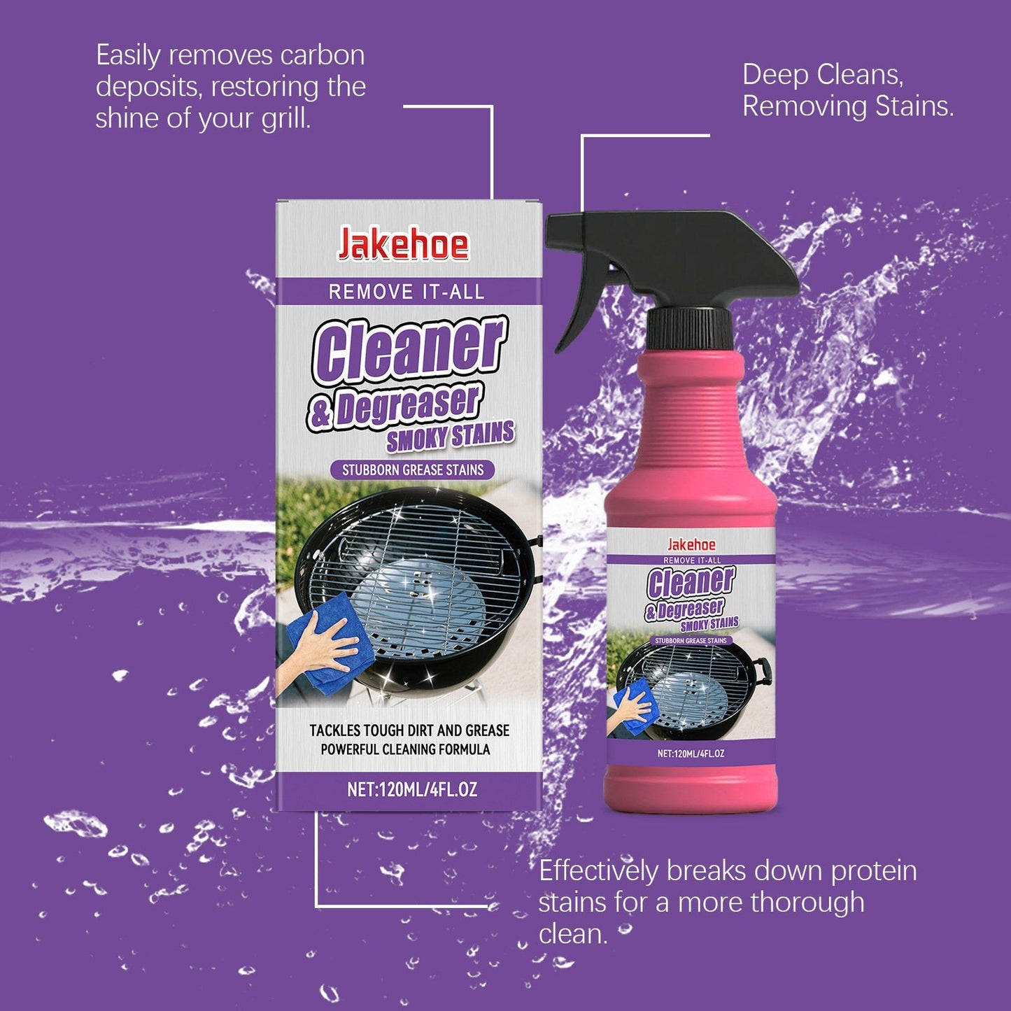 🍖🧼Fast-Acting Heavy-Duty Grill Degreaser Spray✨