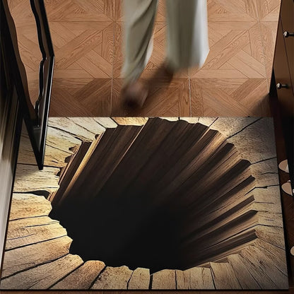 Visual Illusion Endless Abyss Pattern HD Printed Non-Slip Doormat