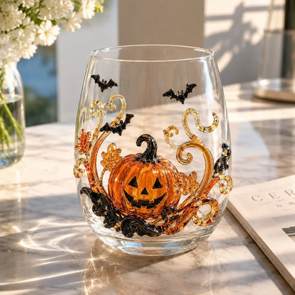 🔥LAST DAY 49% OFF - 🎃 3D Halloween Artisan Glass Cups, Festive Parties & Cozy Fall Home Bar Vibes