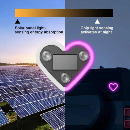 🔥Last Day Promotion 49% OFF🔥 - Solar Powered Wireless LED Heart Shape C-Pillar Neon Light