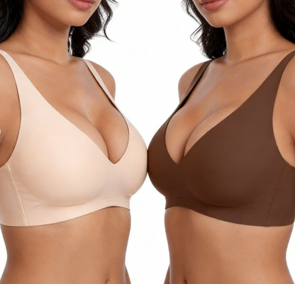 💗LIMITED TIME SALE 49% OFF⚡50K+ SOLD💕 Jelly Wireless Womens Comfortable Wireless Bras Push Up Bralettes Seamless Tshirts Bras Deep V Everyday Bras