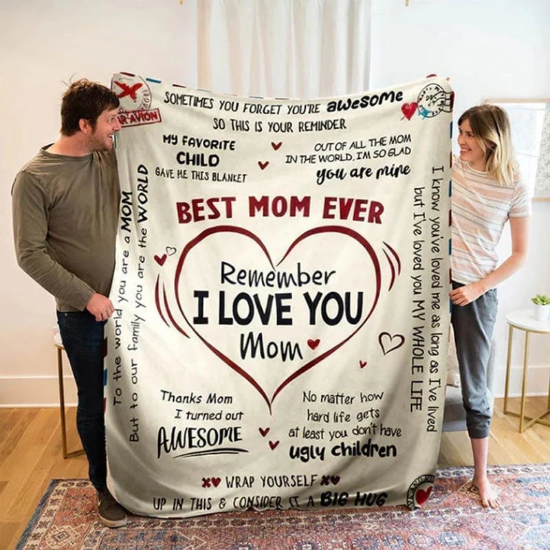 Best Mom Ever Personalized Blanket – Mother’s Day Gift for Mom, Birthday & Anniversary Throw