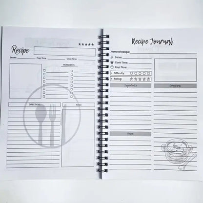 🔥Durable Spiral My Cookbook Notebook Illustrated Kitchen Tools Creative Warmth