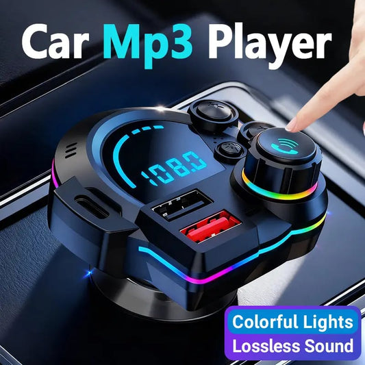 Bluetooth 5.3 Car Adapter Charger, 4-Port Fast Charging