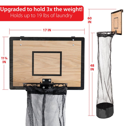 Over-the-Door Basketball Hoop Laundry Hamper
