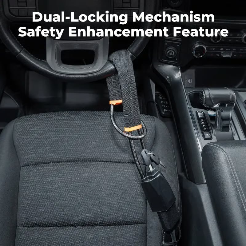 🔥Steering Wheel Lock Seat Belt