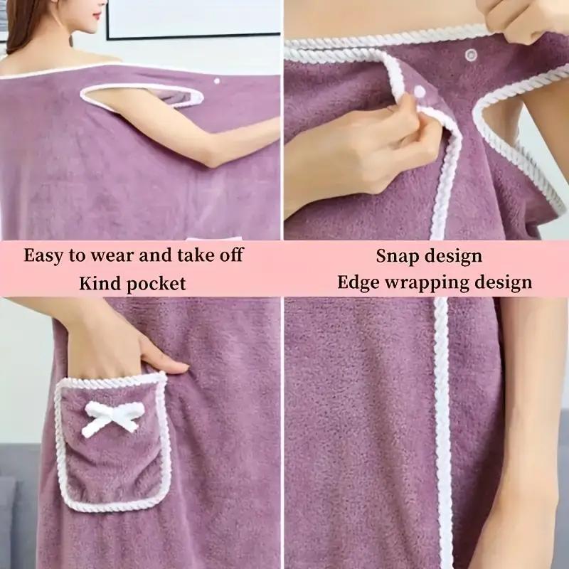 🏆 50K+ SOLD! ✨ Plus Size Women's Wearable Shower Skirt