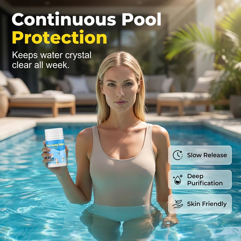 🏊‍♂️Pool Cleaning Tablets for Crystal Clear Water 💦