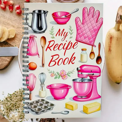 🔥Durable Spiral My Cookbook Notebook Illustrated Kitchen Tools Creative Warmth
