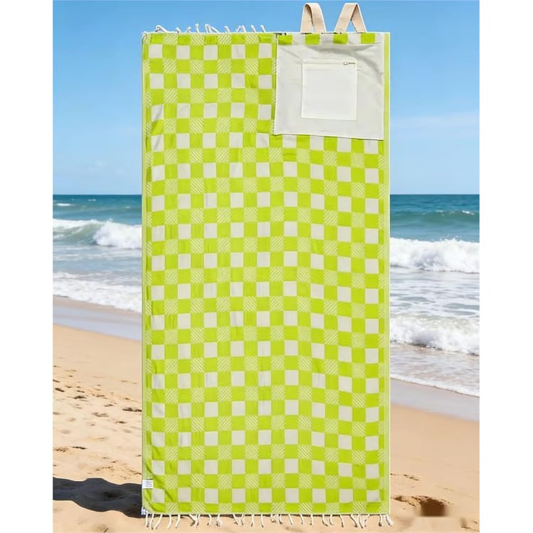 🏖️ 2-in-1 Convertible Towel & Backpack with Inner Zip Pocket & Sand-Repelling Fabric