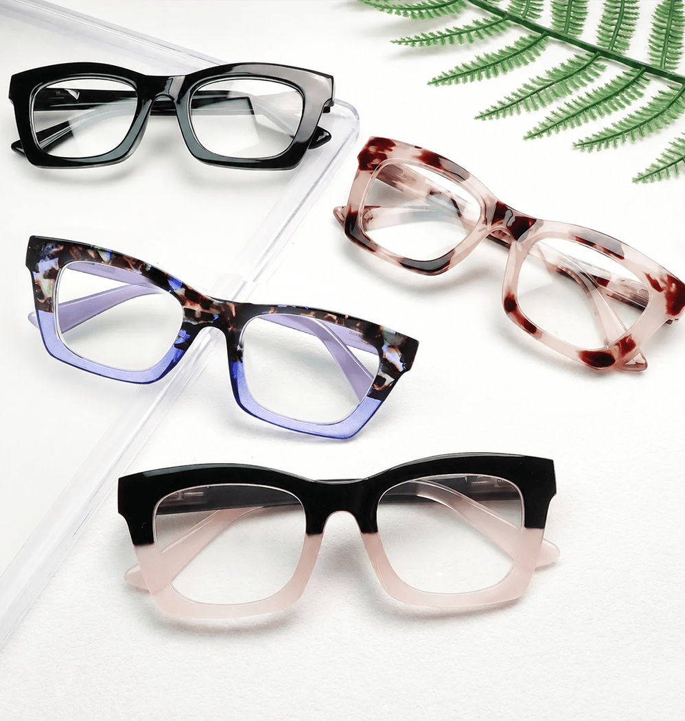 Hot Sale👓Anti Blue Light Glasses Set 4 Pairs Oprah Style Unisex Reading Glasses