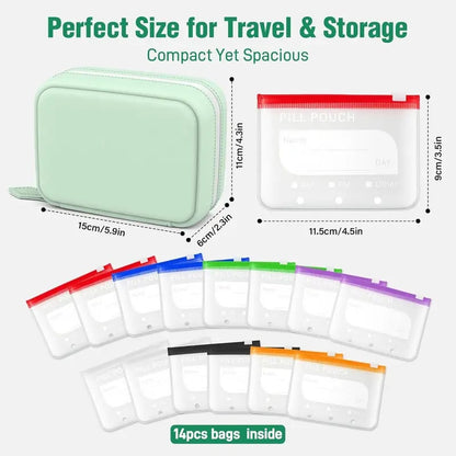 🏆Flash Sale⚡ 50K+ SOLD! Waterproof Pill Pouch Set-14Pcs Bags Inside