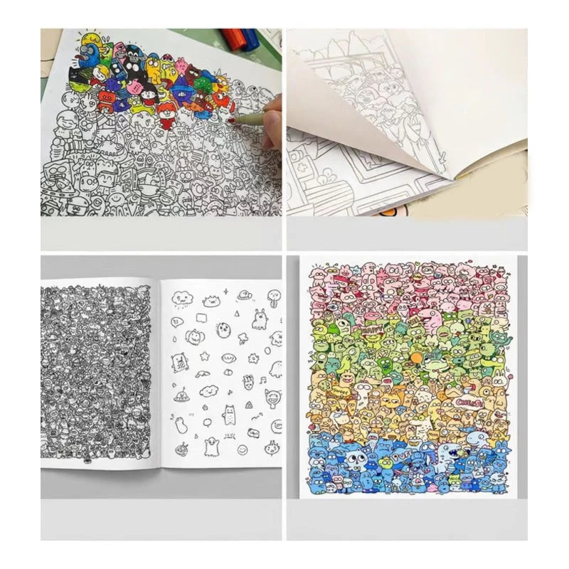⏰Creative Doodle Art Coloring Book