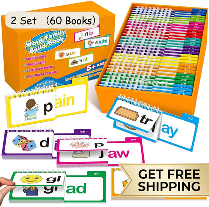 📚 Read & Rhyme Flip-Book Set – 30 Educational Phonics Flip Books for Early Learning