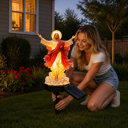 🔥49% OFF🔥 - Solar-Powered Illuminated Jesus Garden Statue