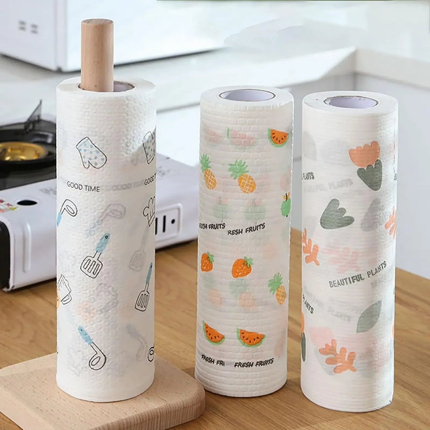🧽 50Pcs Reusable Cleaning Lazy Rags Roll –  Washable Kitchen Towels & Multi-Purpose Wiping Cloths for Home Cleaning